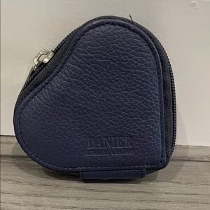 Danier Dark Plum Leather Coin Pouch
